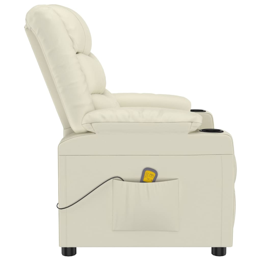 Massagesessel Creme Kunstleder