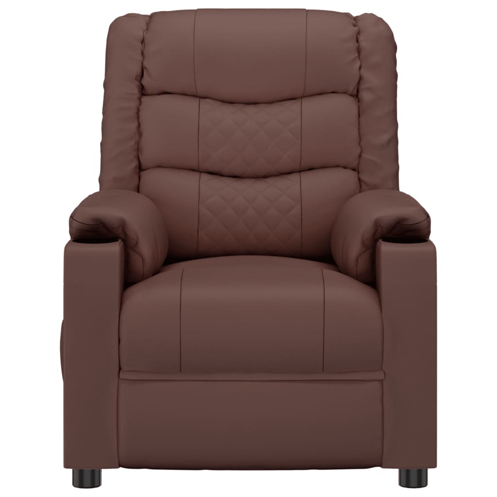 Massagesessel Braun Kunstleder