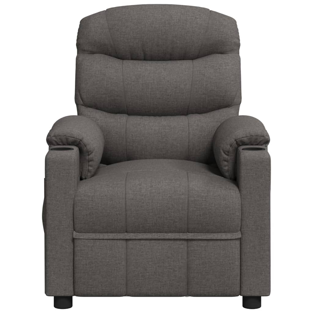 Massagesessel Dunkelgrau Stoff
