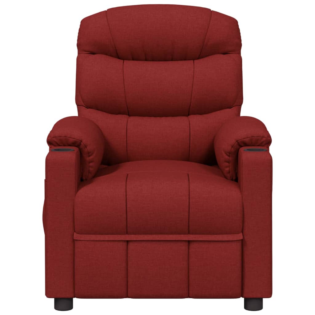 Massagesessel Weinrot Stoff