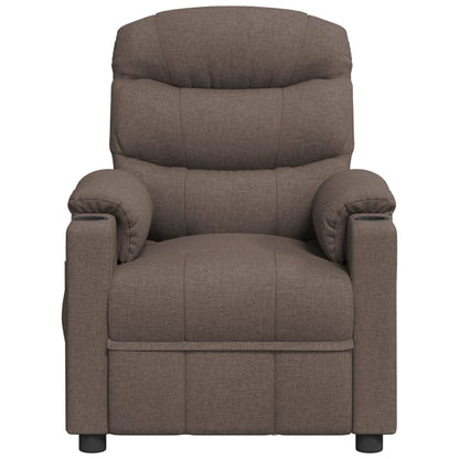 Massagesessel Taupe Stoff