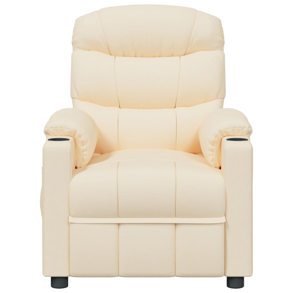 Massagesessel Creme Stoff