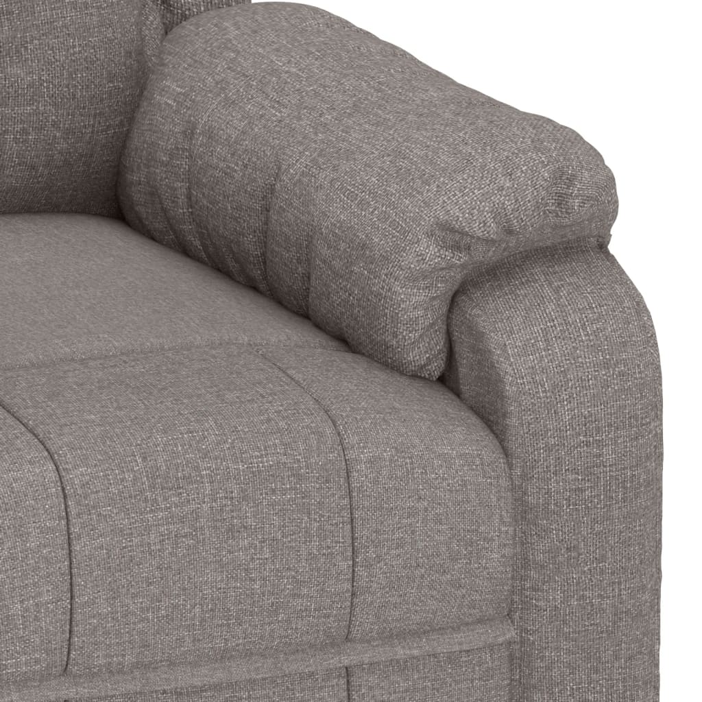 Massagesessel Taupe Stoff