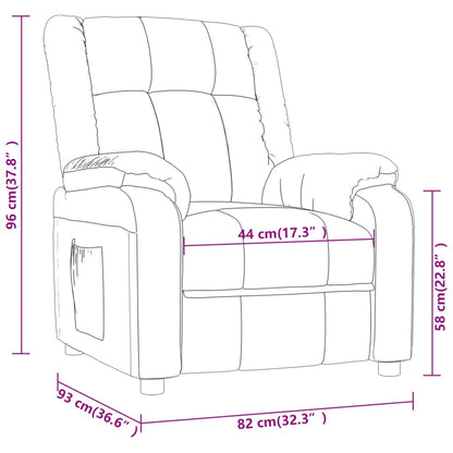 Massagesessel Taupe Stoff