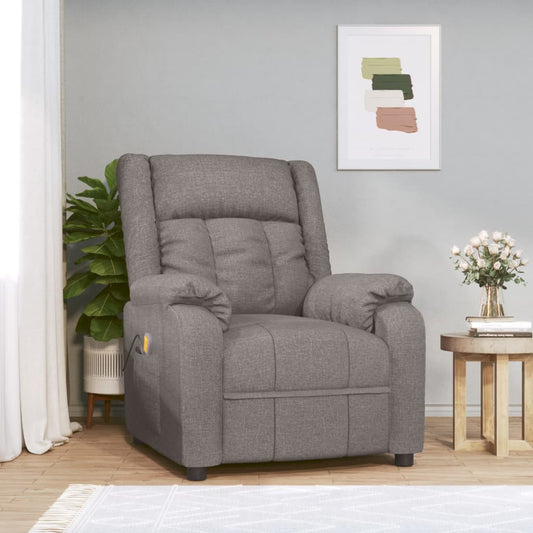 Massagesessel Taupe Stoff