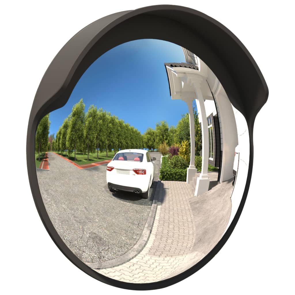 Verkehrsspiegel Konvex Outdoor Schwarz Ø45 cm Polycarbonat