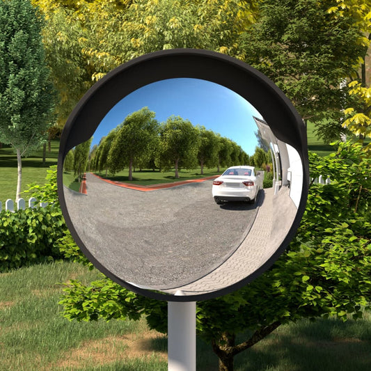 Verkehrsspiegel Konvex Outdoor Schwarz Ø45 cm Polycarbonat