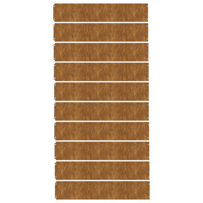 Rasenkanten 10 Stk. 20x103 cm Flexibel Cortenstahl