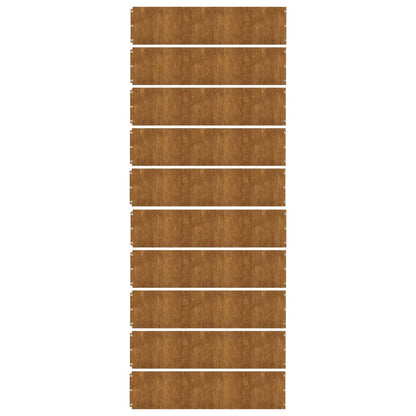 Rasenkanten 10 Stk. 25x103 cm Flexibel Cortenstahl