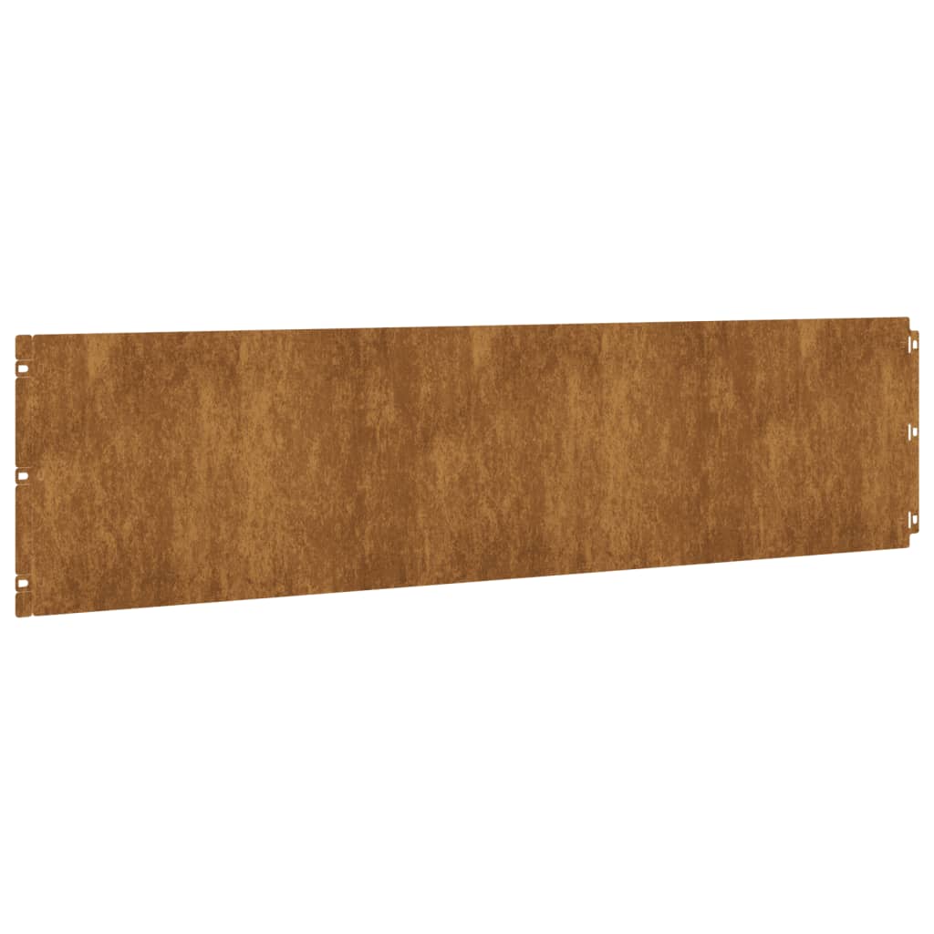Rasenkanten 10 Stk. 25x103 cm Flexibel Cortenstahl