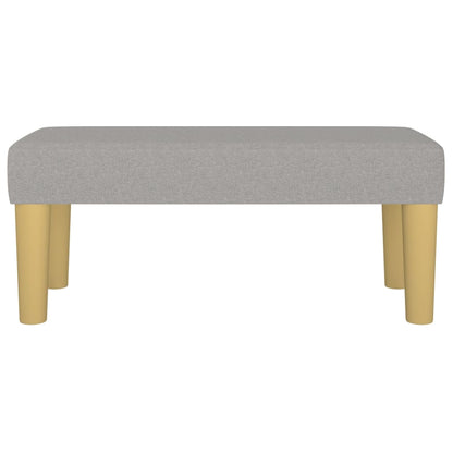 Sitzbank Hellgrau 70x30x30 cm Stoff
