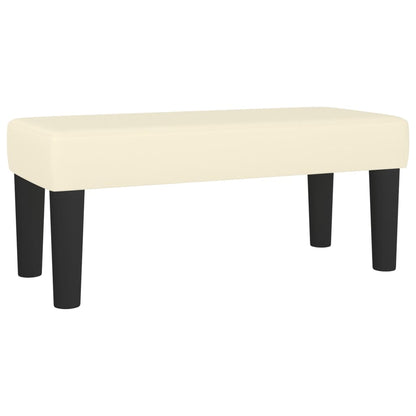 Sitzbank Creme 70x30x30 cm Kunstleder