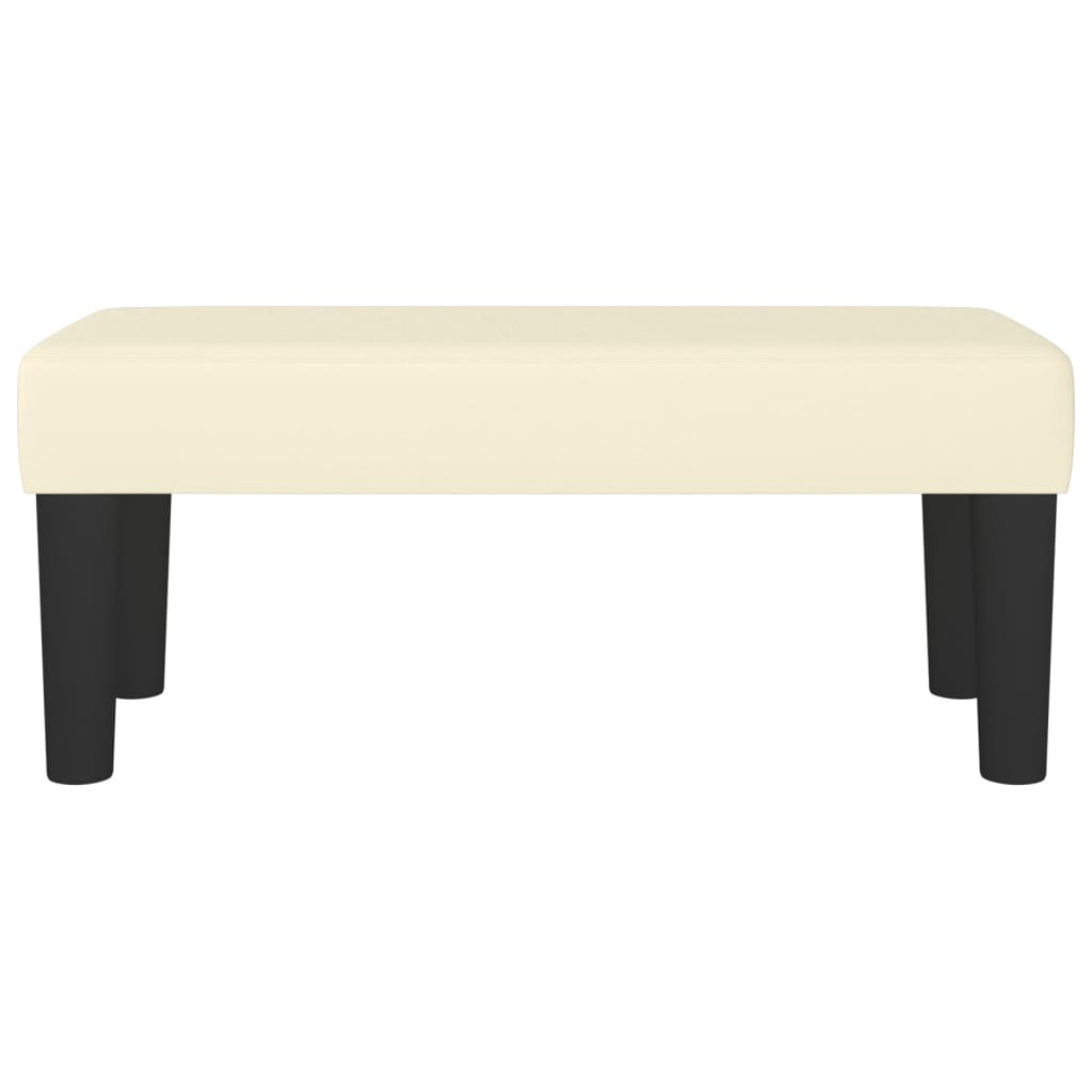 Sitzbank Creme 70x30x30 cm Kunstleder