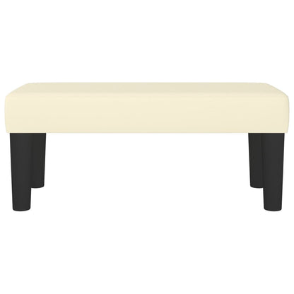 Sitzbank Creme 70x30x30 cm Kunstleder