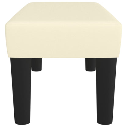 Sitzbank Creme 70x30x30 cm Kunstleder