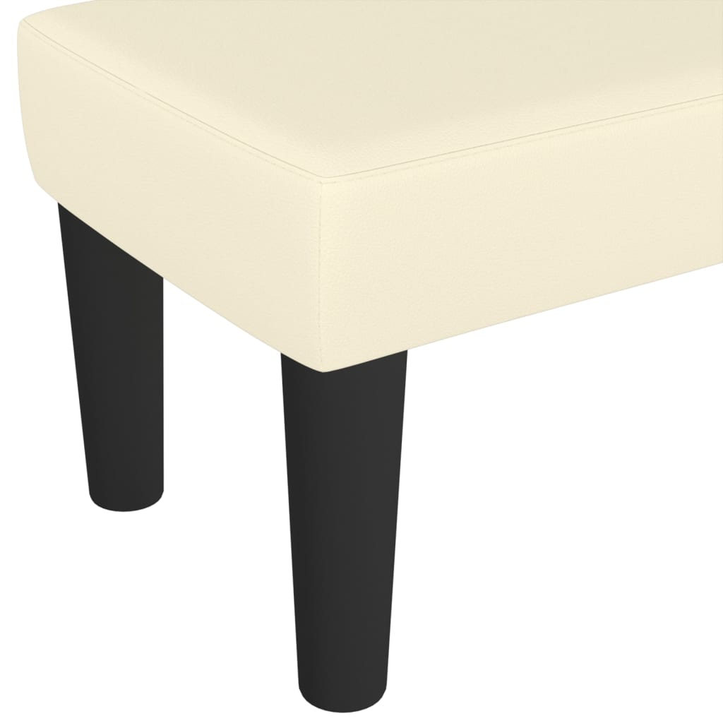 Sitzbank Creme 70x30x30 cm Kunstleder