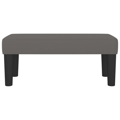 Sitzbank Grau 70x30x30 cm Kunstleder