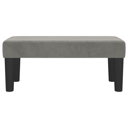 Sitzbank Hellgrau 70x30x30 cm Samt