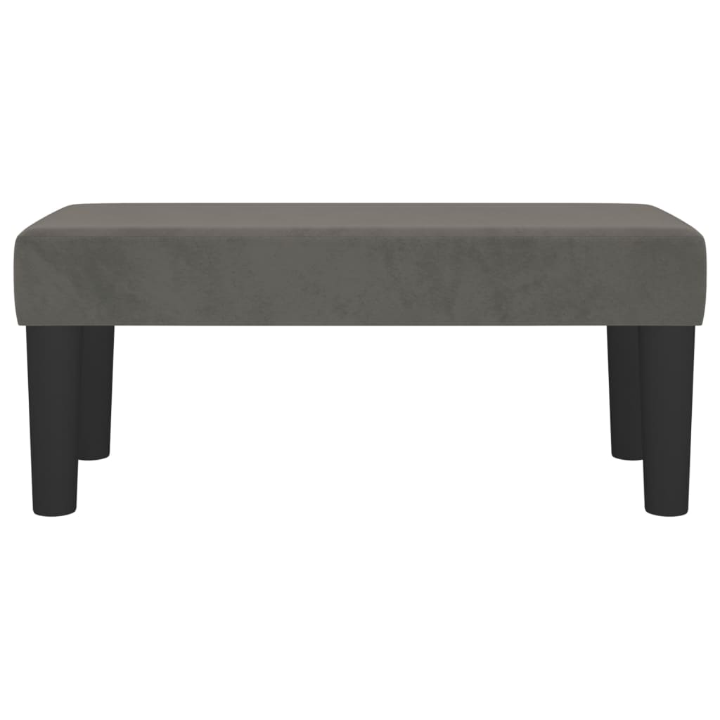 Sitzbank Dunkelgrau 70x30x30 cm Samt