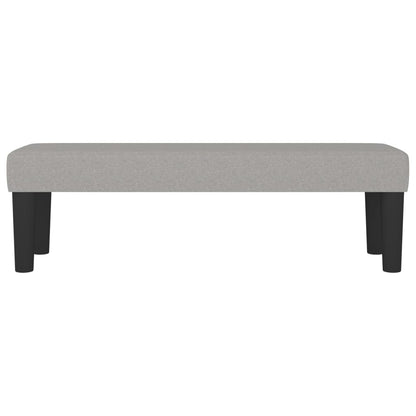 Sitzbank Hellgrau 100x30x30 cm Stoff