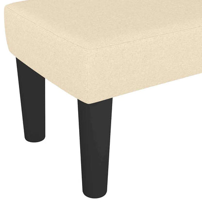Sitzbank Creme 100x30x30 cm Stoff