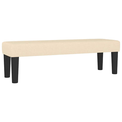 Sitzbank Creme 100x30x30 cm Stoff