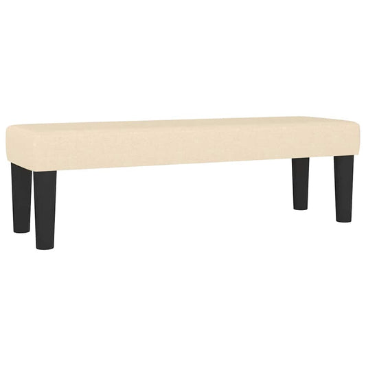 Sitzbank Creme 100x30x30 cm Stoff