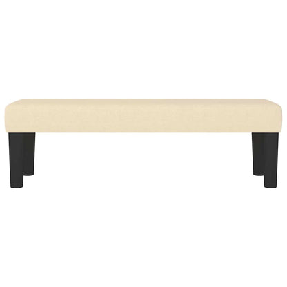 Sitzbank Creme 100x30x30 cm Stoff