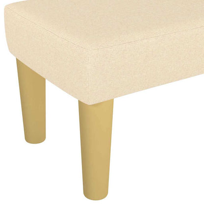 Sitzbank Creme 100x30x30 cm Stoff