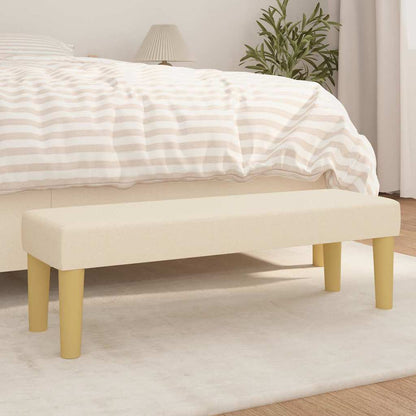 Sitzbank Creme 100x30x30 cm Stoff