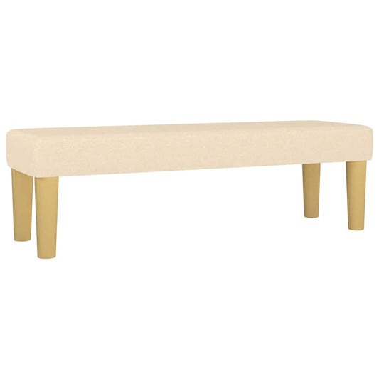 Sitzbank Creme 100x30x30 cm Stoff