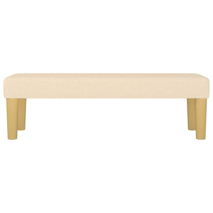 Sitzbank Creme 100x30x30 cm Stoff