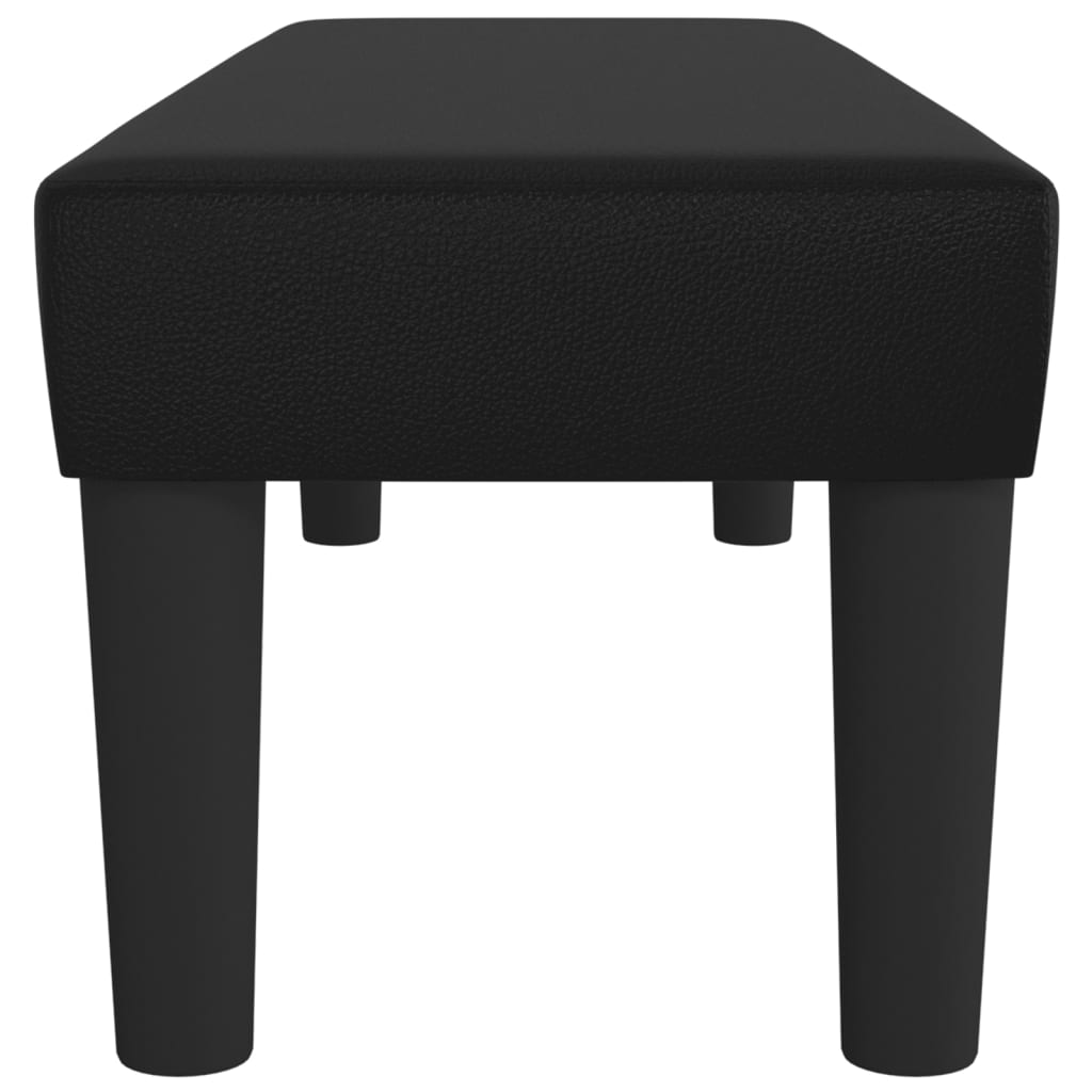 Sitzbank Schwarz 100x30x30 cm Kunstleder
