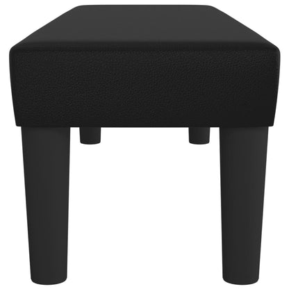 Sitzbank Schwarz 100x30x30 cm Kunstleder