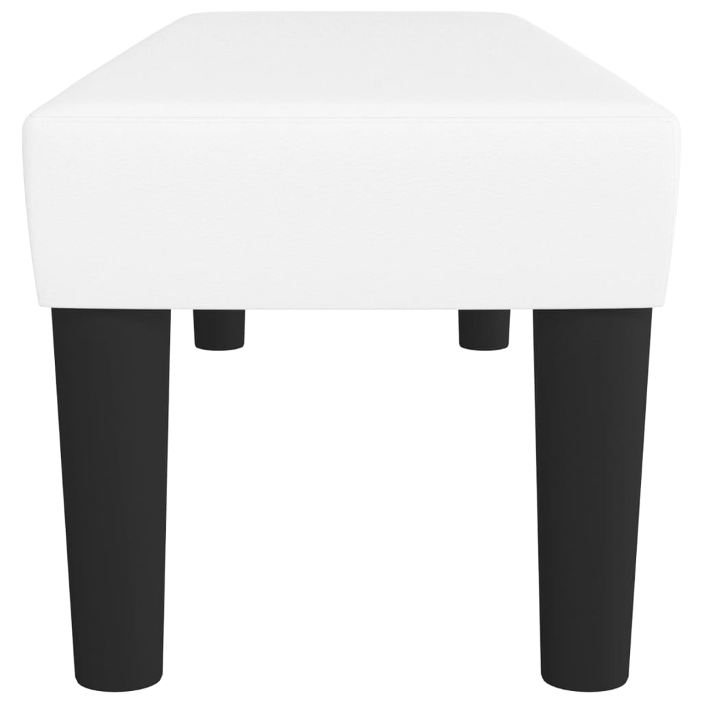 Sitzbank Weiß 100x30x30 cm Kunstleder