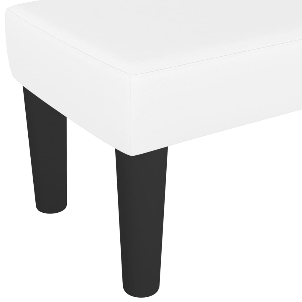 Sitzbank Weiß 100x30x30 cm Kunstleder