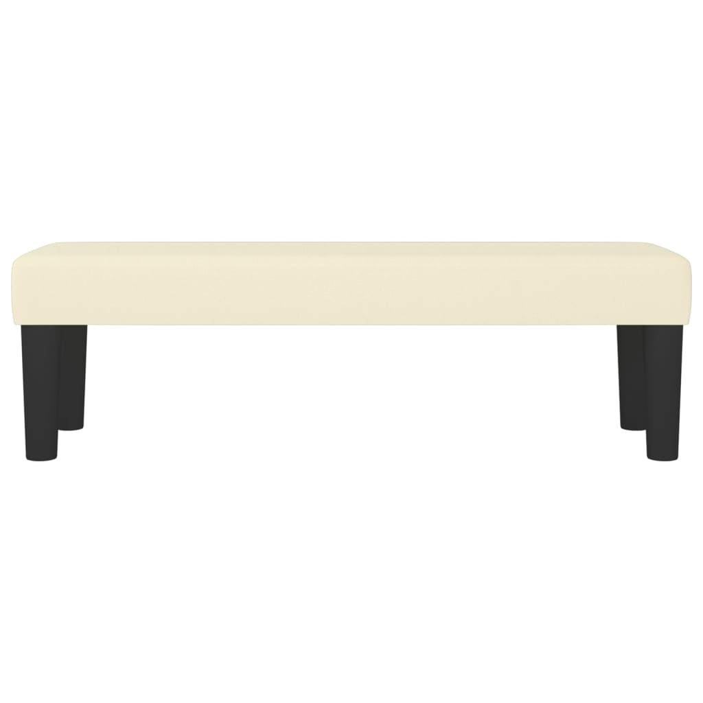 Sitzbank Creme 100x30x30 cm Kunstleder