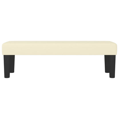 Sitzbank Creme 100x30x30 cm Kunstleder