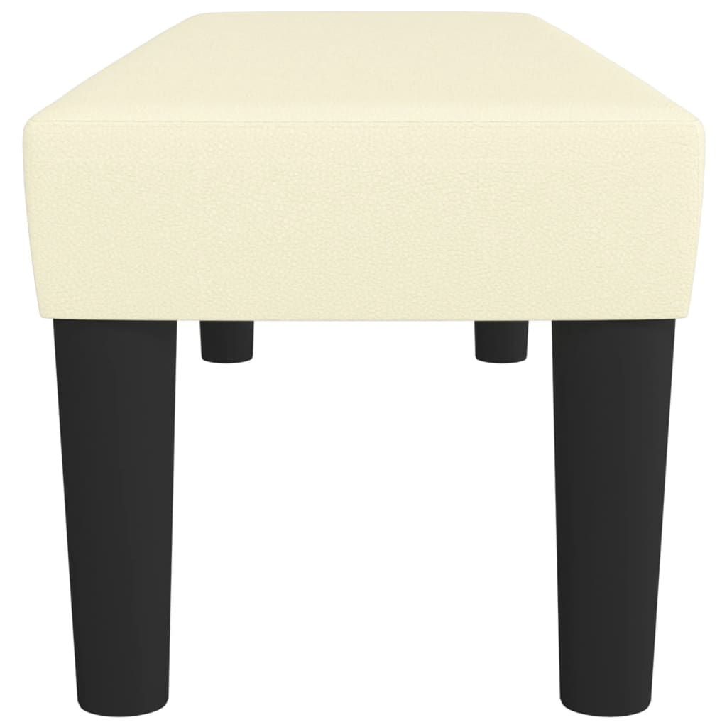 Sitzbank Creme 100x30x30 cm Kunstleder