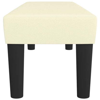 Sitzbank Creme 100x30x30 cm Kunstleder