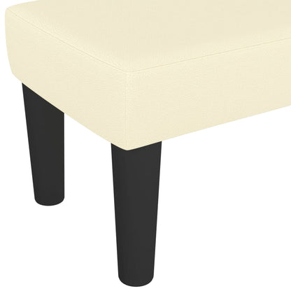 Sitzbank Creme 100x30x30 cm Kunstleder