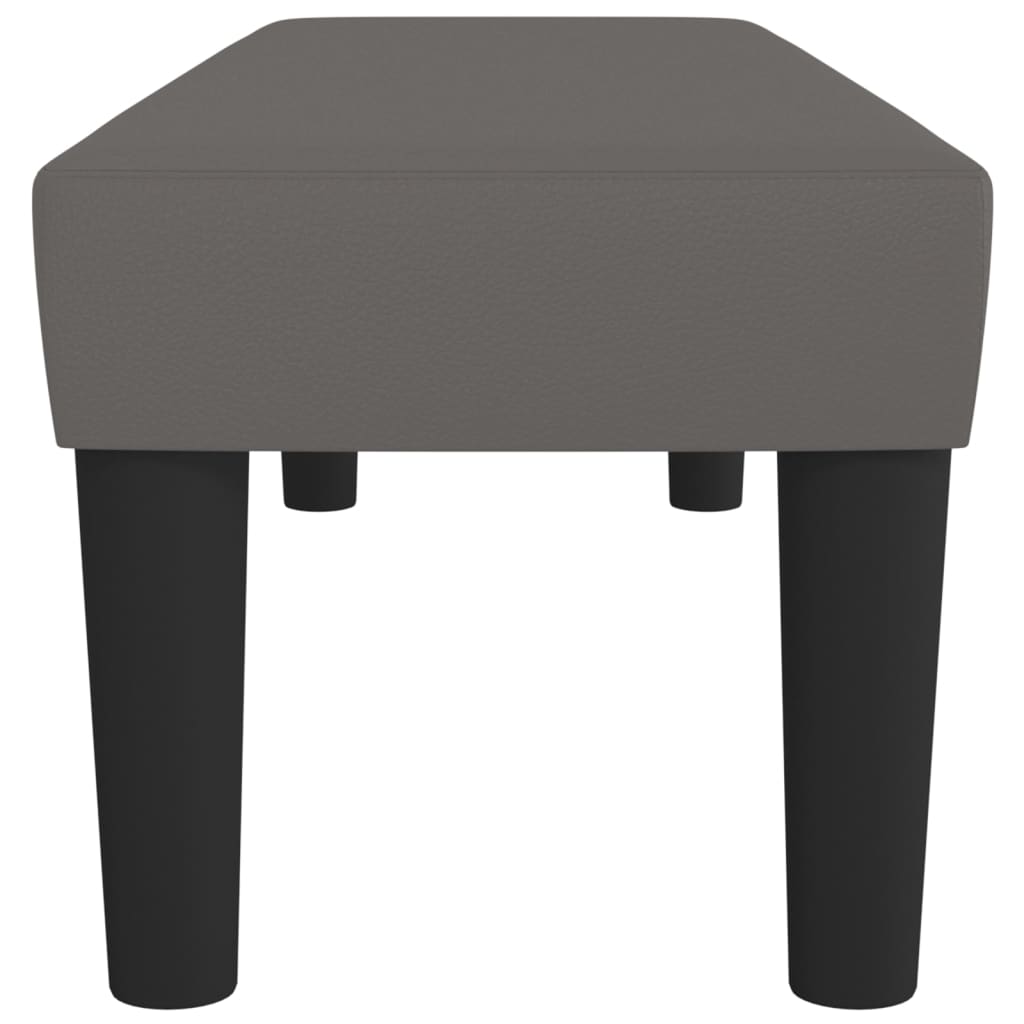 Sitzbank Grau 100x30x30 cm Kunstleder