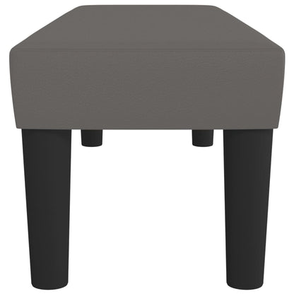 Sitzbank Grau 100x30x30 cm Kunstleder
