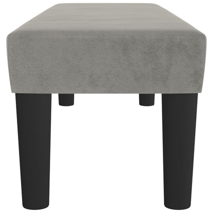Sitzbank Hellgrau 100x30x30 cm Samt