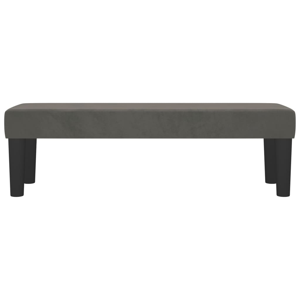 Sitzbank Dunkelgrau 100x30x30 cm Samt