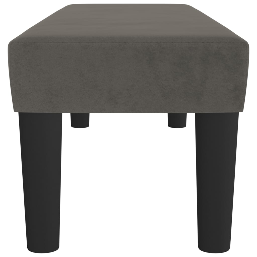 Sitzbank Dunkelgrau 100x30x30 cm Samt
