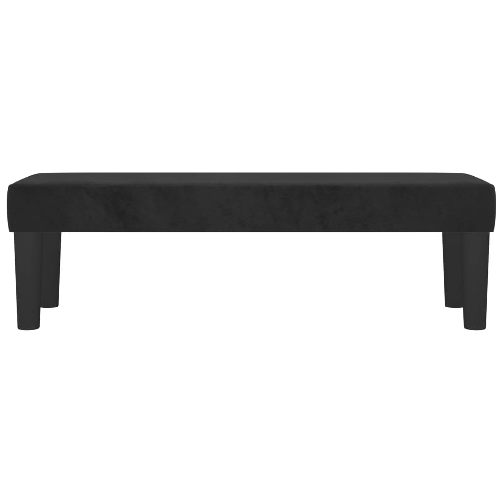 Sitzbank Schwarz 100x30x30 cm Samt