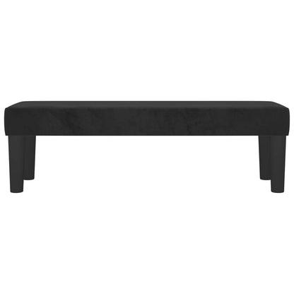 Sitzbank Schwarz 100x30x30 cm Samt