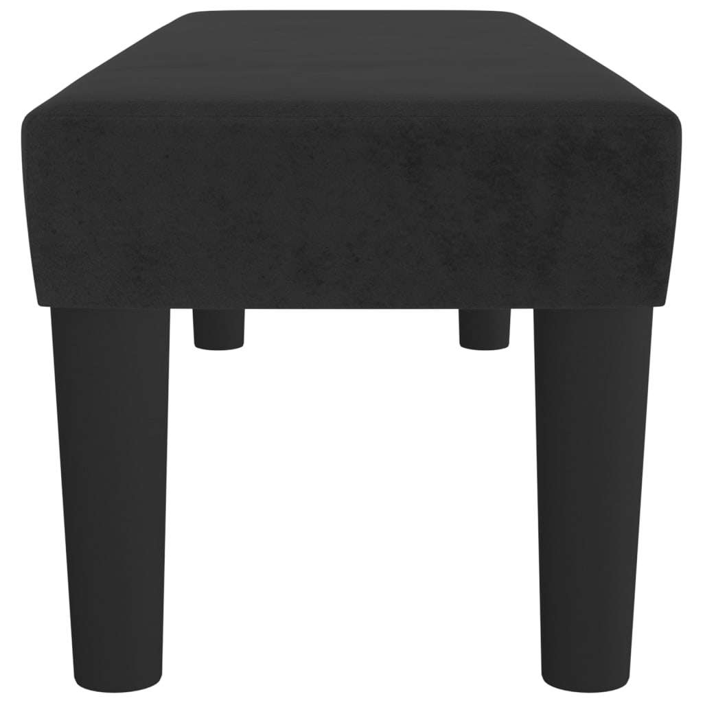 Sitzbank Schwarz 100x30x30 cm Samt