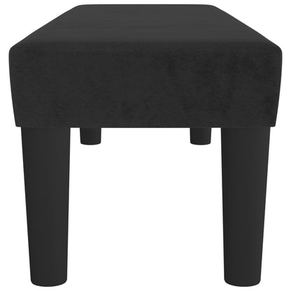 Sitzbank Schwarz 100x30x30 cm Samt